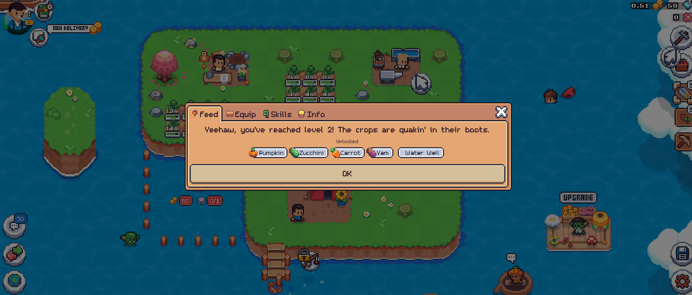 Avatar nivel 2 desbloqueado en Sunflower Land